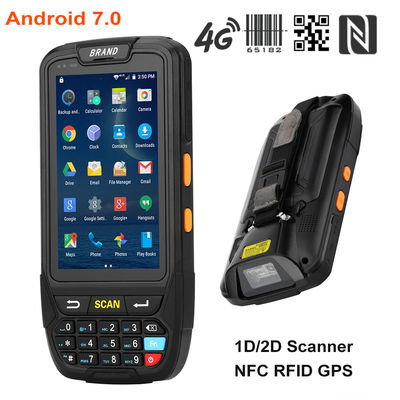 IP65 16G PDA tenuto in mano irregolare, 480x800 PDA a 4 pollici Android 7,0