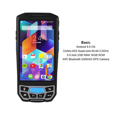 IP66 64bit Android PDA tenuto in mano, GMS 720x1280 PDA a 5 pollici