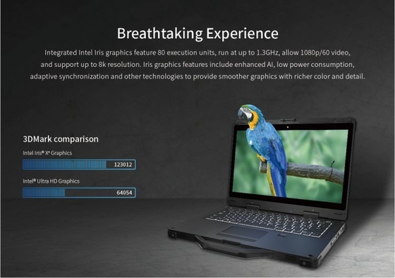 Computer portatile irregolare industriale a 13,3 pollici HDMI 1920x1080 di Windows 10 Intel