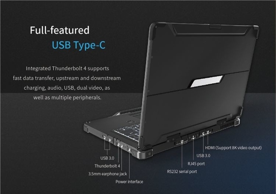 Computer portatile irregolare industriale a 13,3 pollici HDMI 1920x1080 di Windows 10 Intel