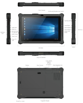 Livello irregolare di protezione della batteria IP65 di IPS HDMI 860mAh del PC della compressa di Intel N5105