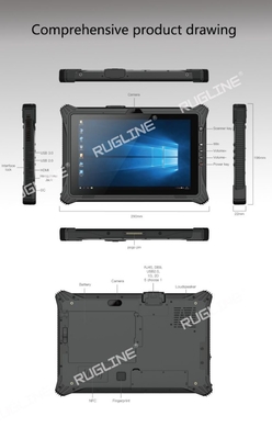 Compressa irregolare industriale Windows 10 di RUGLINE con NFC 1D/2D analizzatore