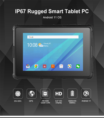 PC irregolare 800X1280 a 8 pollici IPS GPS IP67 Smart RF8R della compressa di OS di Android